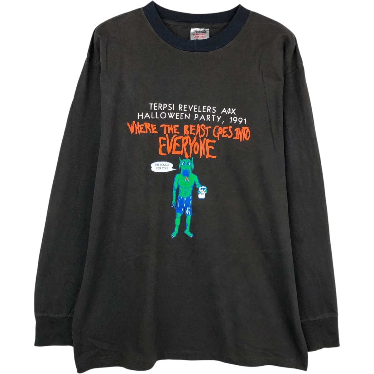 古着 90年代 オニータ ONEITA POWER-T ロングTシャツ ロンT USA製 メンズXL相当 ヴィンテージ/eaa667993