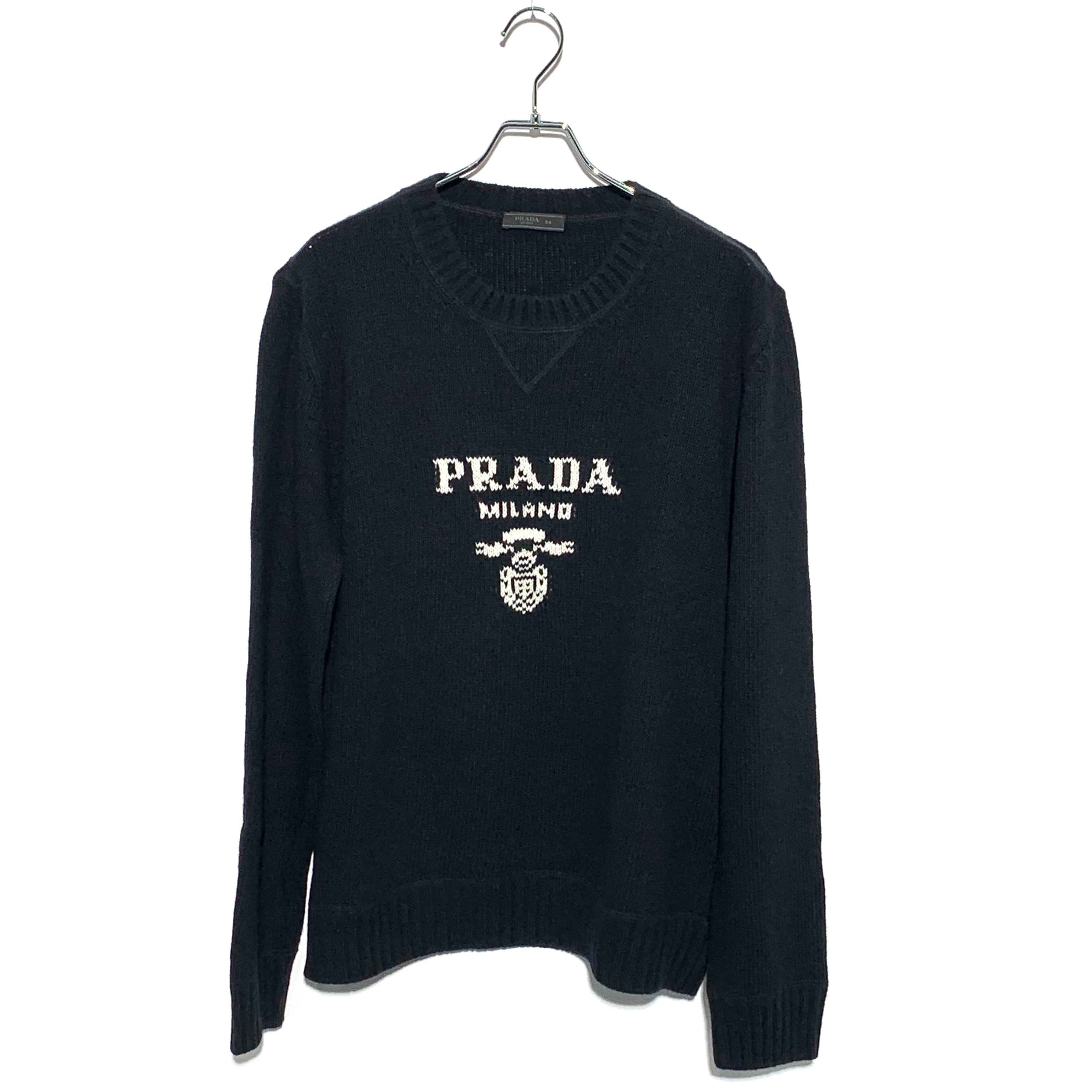 PRADA Wool Cashmere Crewneck Sweater "Black"