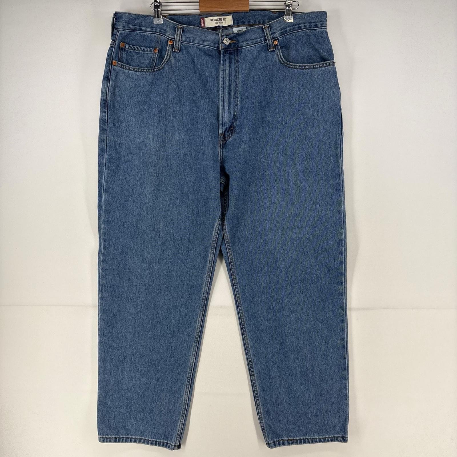 古着 リーバイス Levi's デニム パンツ 5ポケット 550 テーパード ジップ 大きいサイズ w42 L30  ブルー メンズ