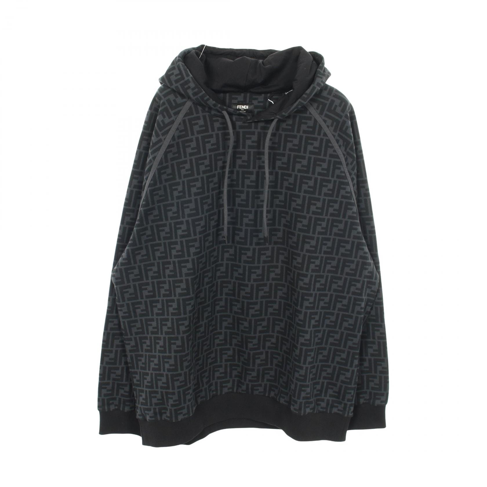 フェンディ FENDI ズッカ パーカー 衣料品 トップス コットン メンズ グレー系 / ブラック系 【中古】