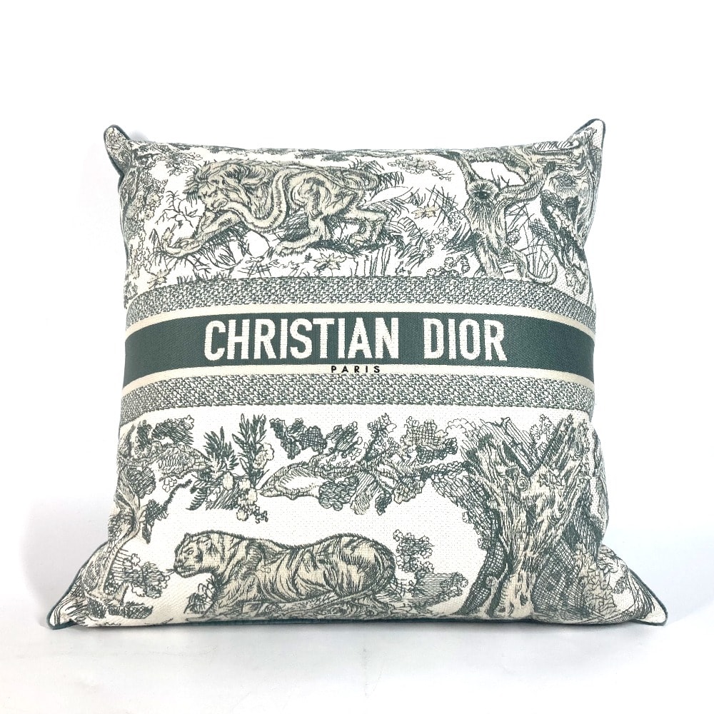 ディオール Dior トワルドゥジュイ HYP02BCB1U ピロー 枕 インテリア クッション ポリエステル グリーン 未使用