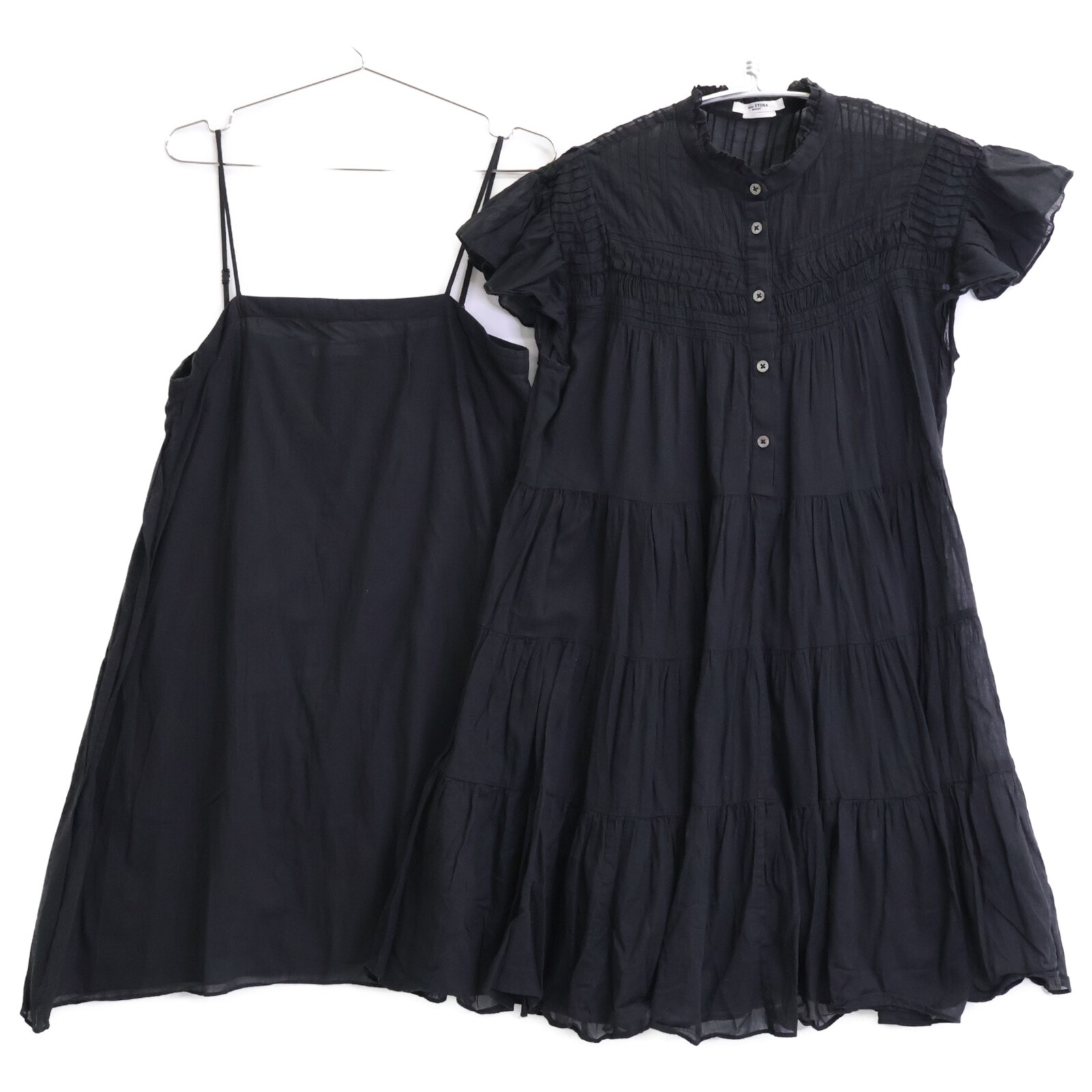 イザベルマラン ブラック Lanikaye dress フリルワンピース 36