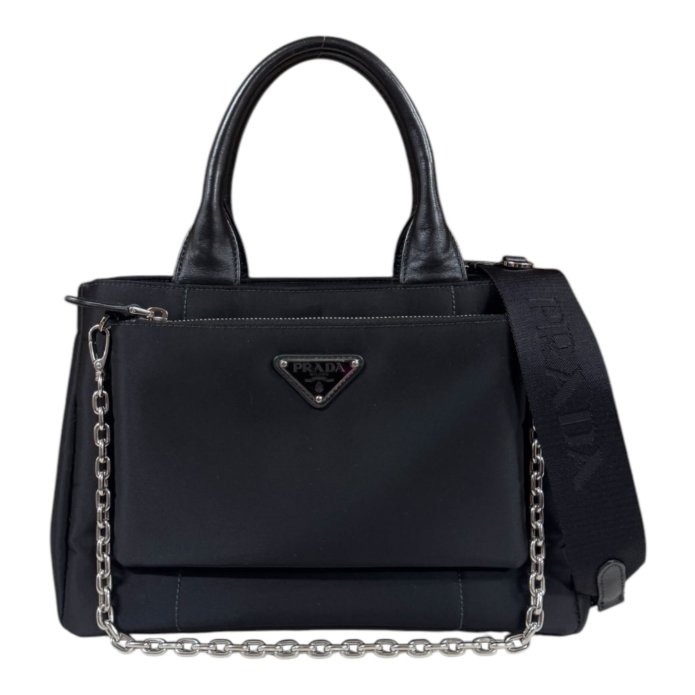 プラダ ショルダーバッグ ナイロン 1BG364 ブラック ユニセックス PRADA 中古