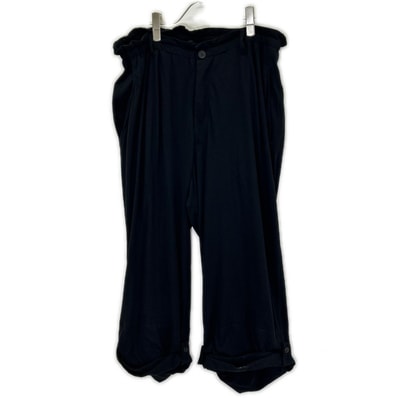 ヨウジヤマモト HK-T40-092 ブラック HIGH TWISTED JERSEY TAB DETAIL PANTS 3
