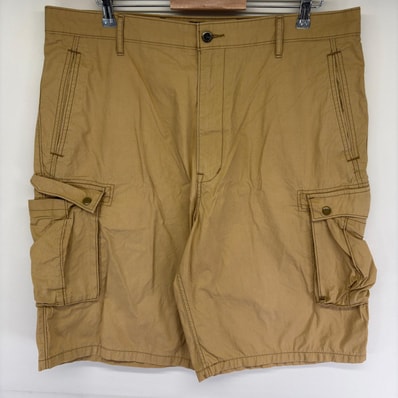 古着 リーバイス Levi's パンツ カーゴパンツ ハーフ ショート ジッパーフライ ワンポイントロゴ w38 ブラウン系 メンズ