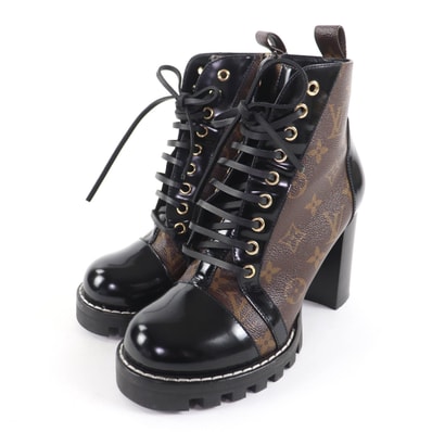 美品 ルイヴィトン ショートブーツ スタートレイル・ライン ブラウン 38