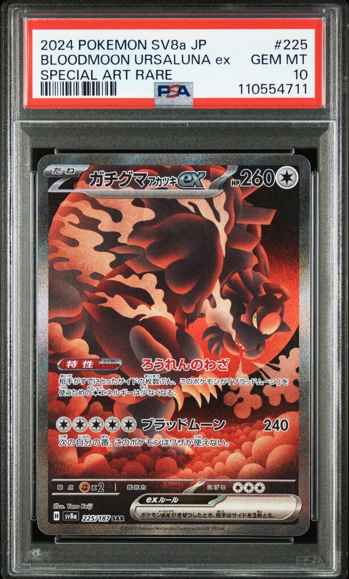 ガチグマ アカツキex SAR [SV8a 225/187](ハイクラスパック「テラスタルフェスex」)