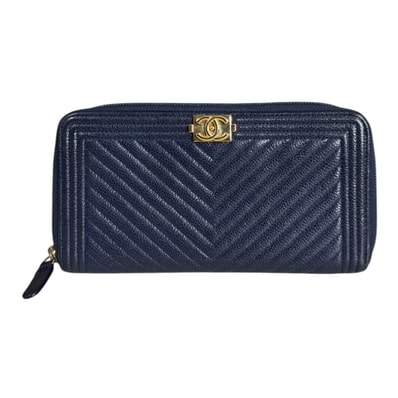シャネル ボーイシャネル 長財布 レザー レディース CHANEL 中古