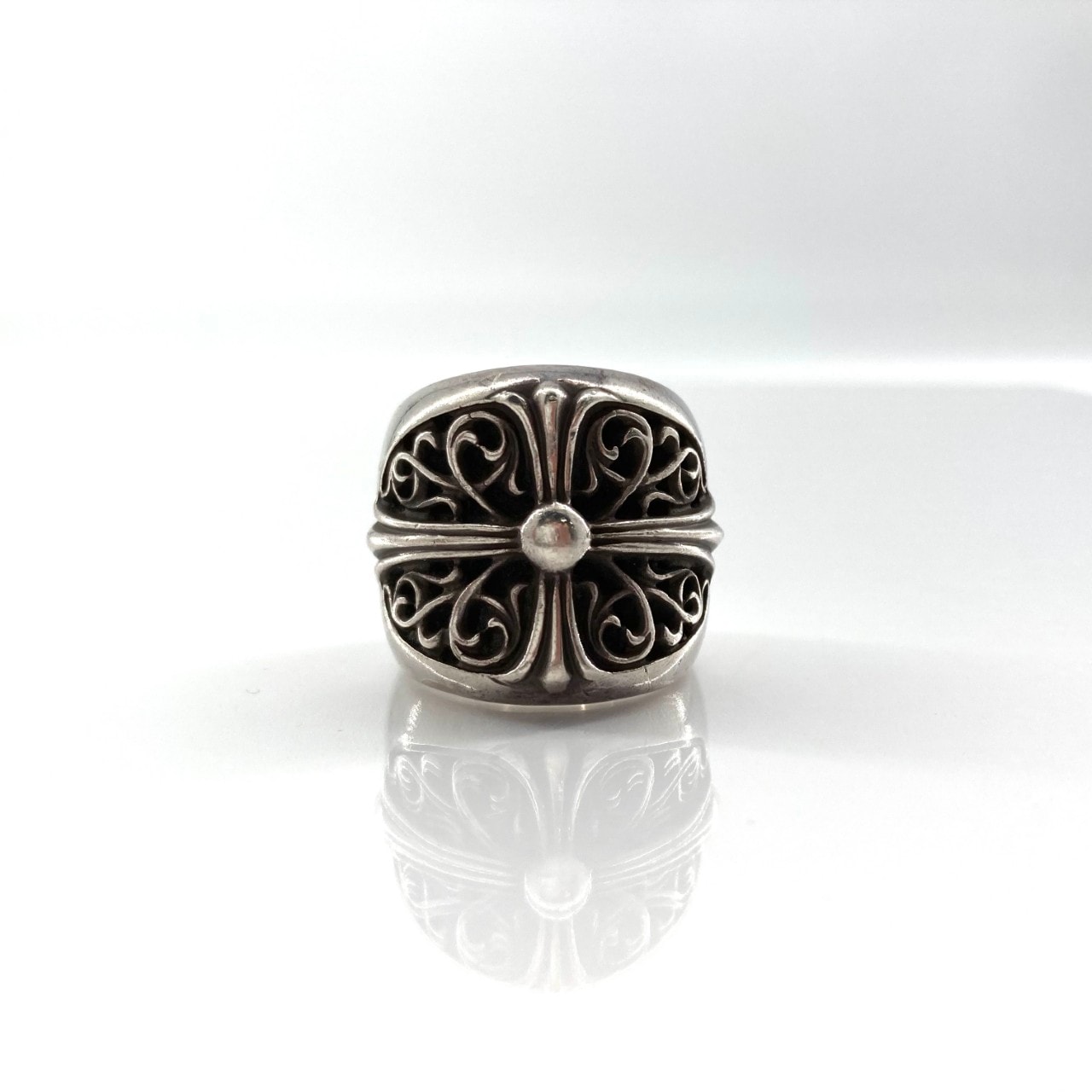 CHROME HEARTS(クロムハーツ) CLASSIC OVAL クラシックオーバルクロス SV925 リング・指輪 41.79g シルバー