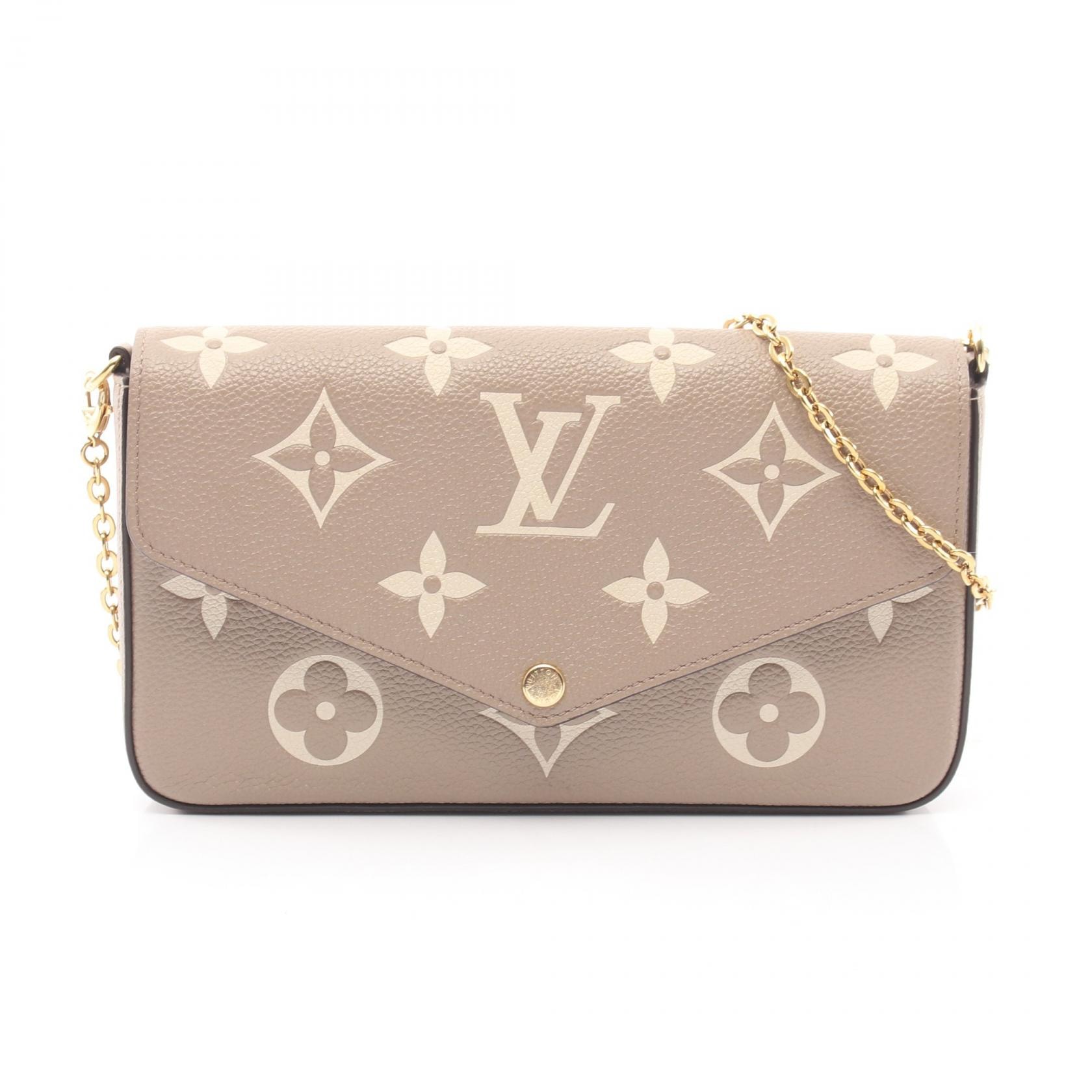 ルイ・ヴィトン LOUIS VUITTON ポシェット フェリシー ショルダーバッグ バッグ レザー モノグラム・アンプラント トゥルトレールクレーム レディース ベージュ系 M82610 【中古】