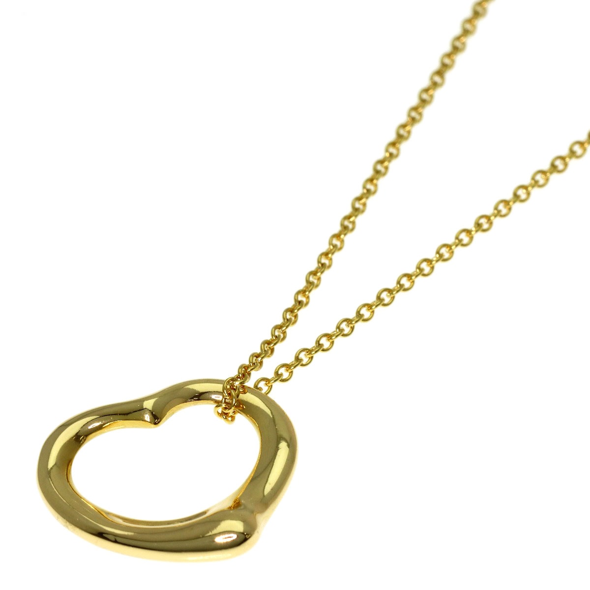 TIFFANY&Co. ティファニー オープンハート ネックレス K18YG レディース [中古]