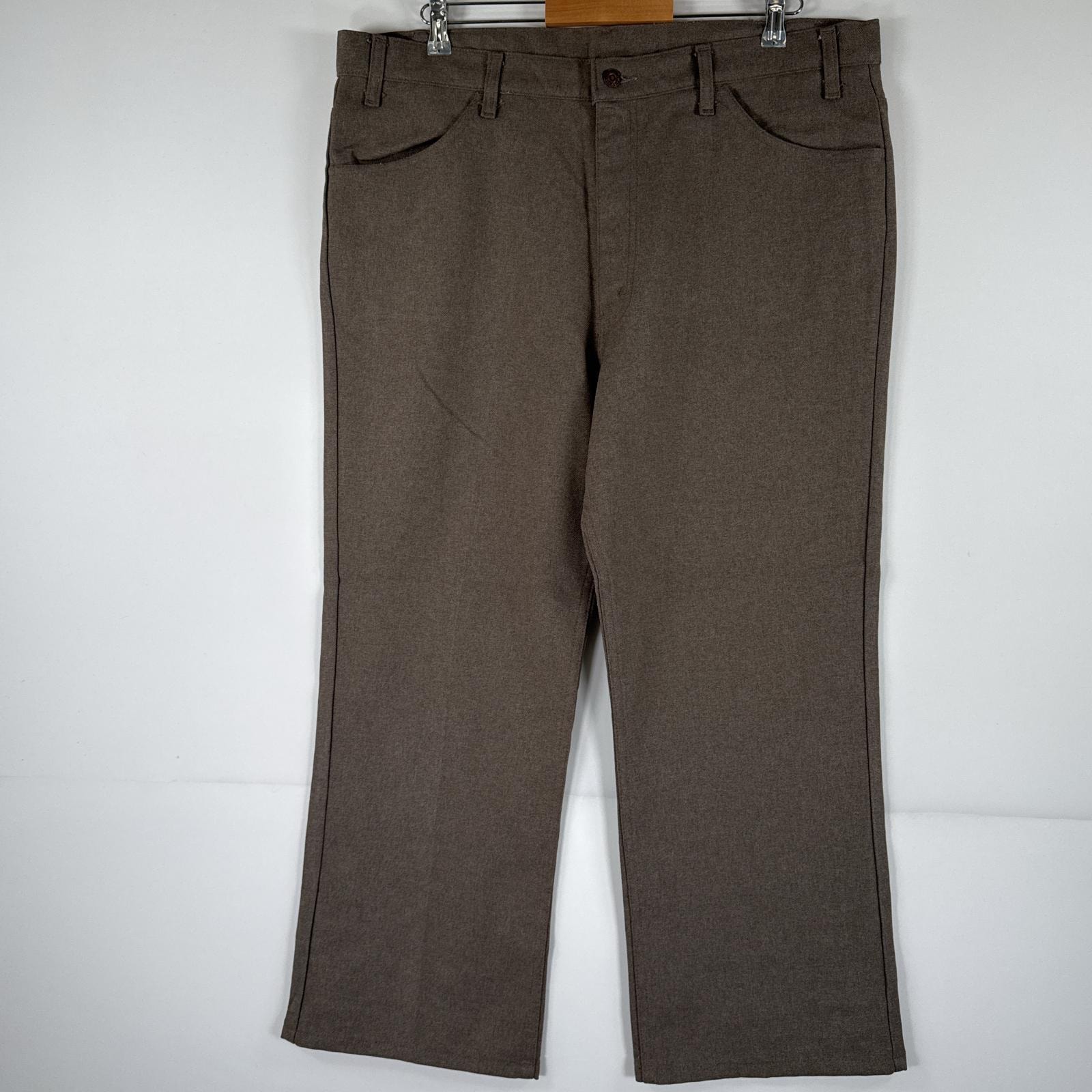 古着 リーバイス Levi's USA製 スラックスパンツ ランチャーパンツ フレア ブーツカット 大きいサイズ w40 L30 ブラウン メンズ