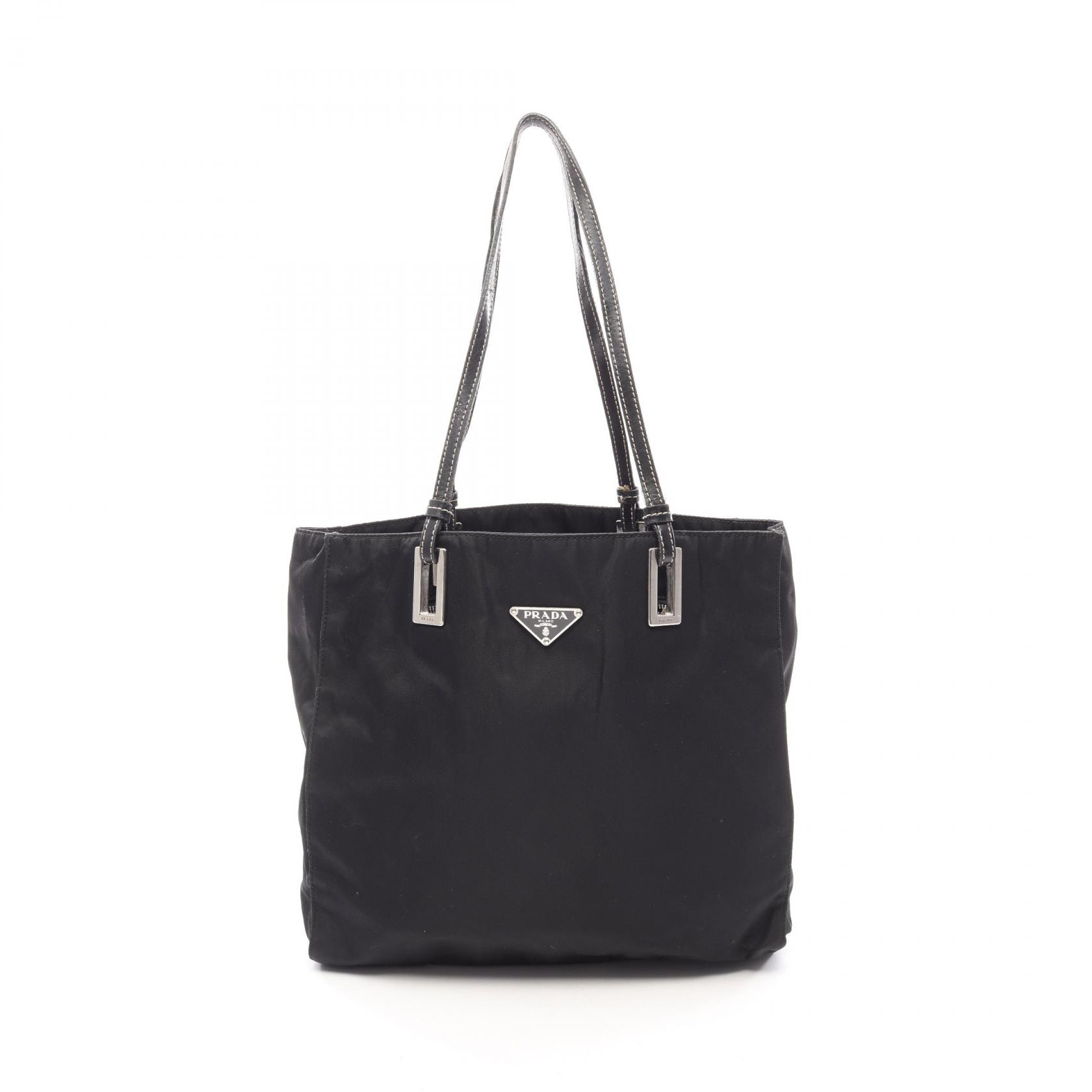 プラダ PRADA トートバッグ バッグ ナイロン レザー レディース ブラック系 【中古】