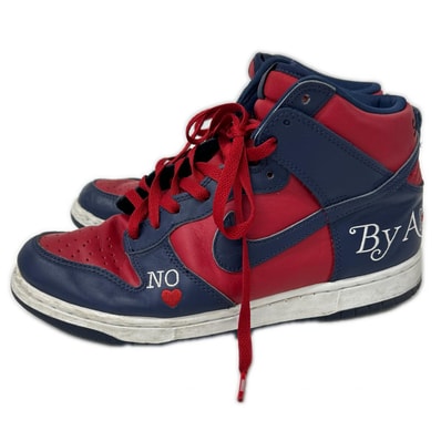 ナイキ xSUPREME シュプリーム DN3741-600 SB DUNK HIGH OG QS ハイカットスニーカー 27
