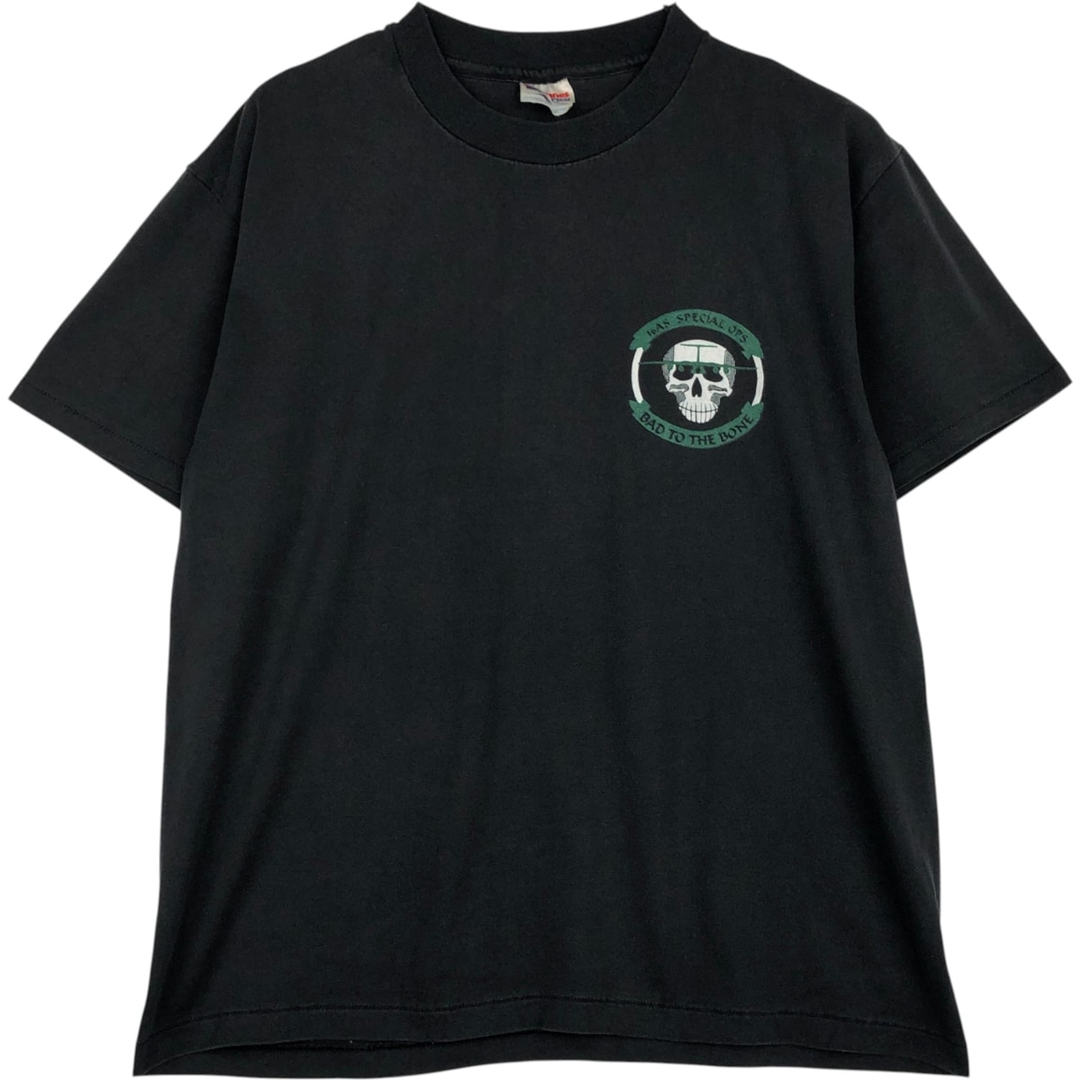 古着 90年代 ヘインズ Hanes HEAVYWEIGHT 50/50 ドクロ柄 スカル柄 ミリタリープリントTシャツ メンズL相当/eaa636196