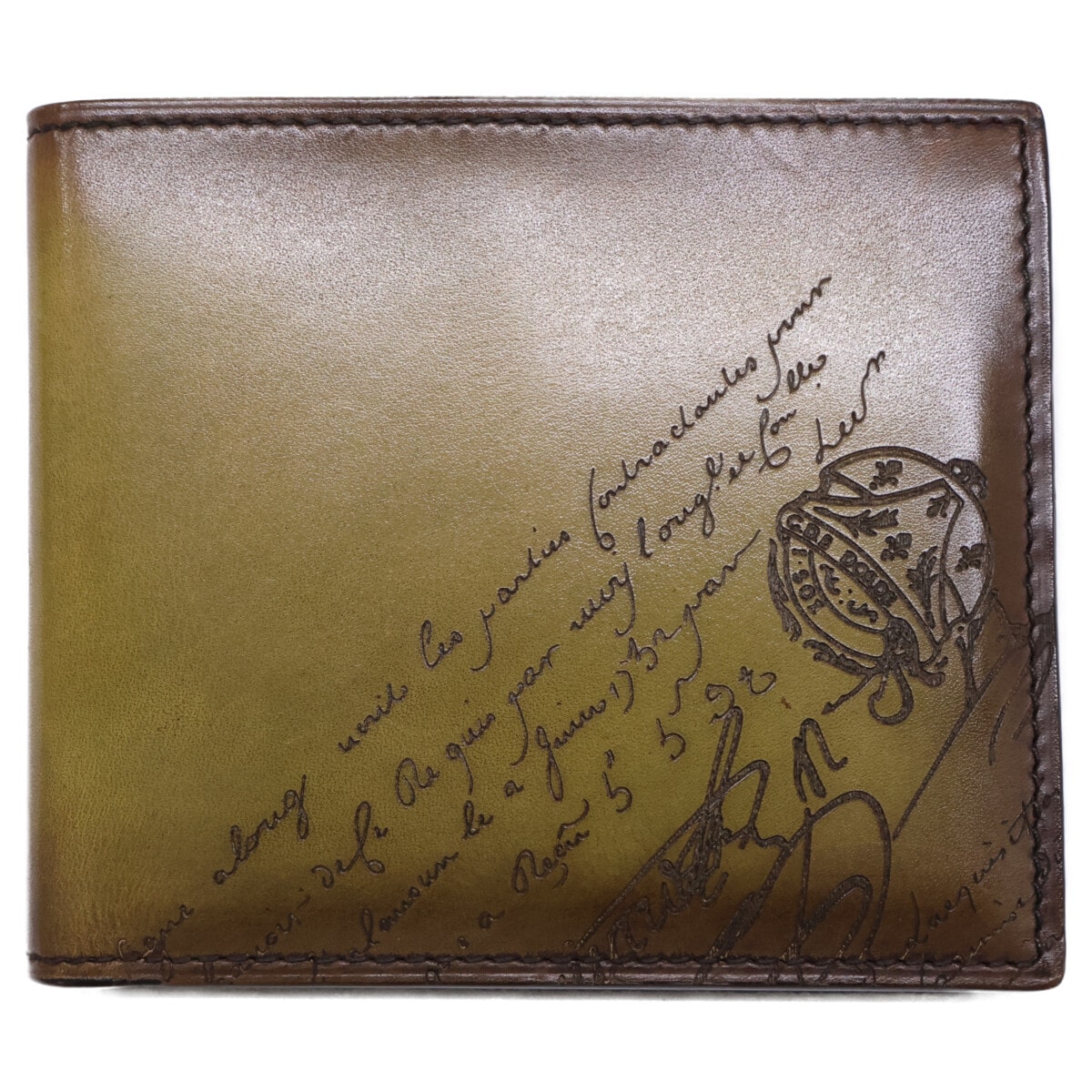 ベルルッティ 【新品未使用】マコレ スクリットレザー コンパクトウォレット