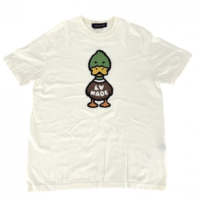 LOUIS VUITTON ルイヴィトン 半袖Tシャツ インタルシアジャカードダックニット 半袖ニット トップス 服 LOUIS VUITTON×NIGO RM221M F96 HMN04W M アイボリー コットン メンズ 夏【中古品】