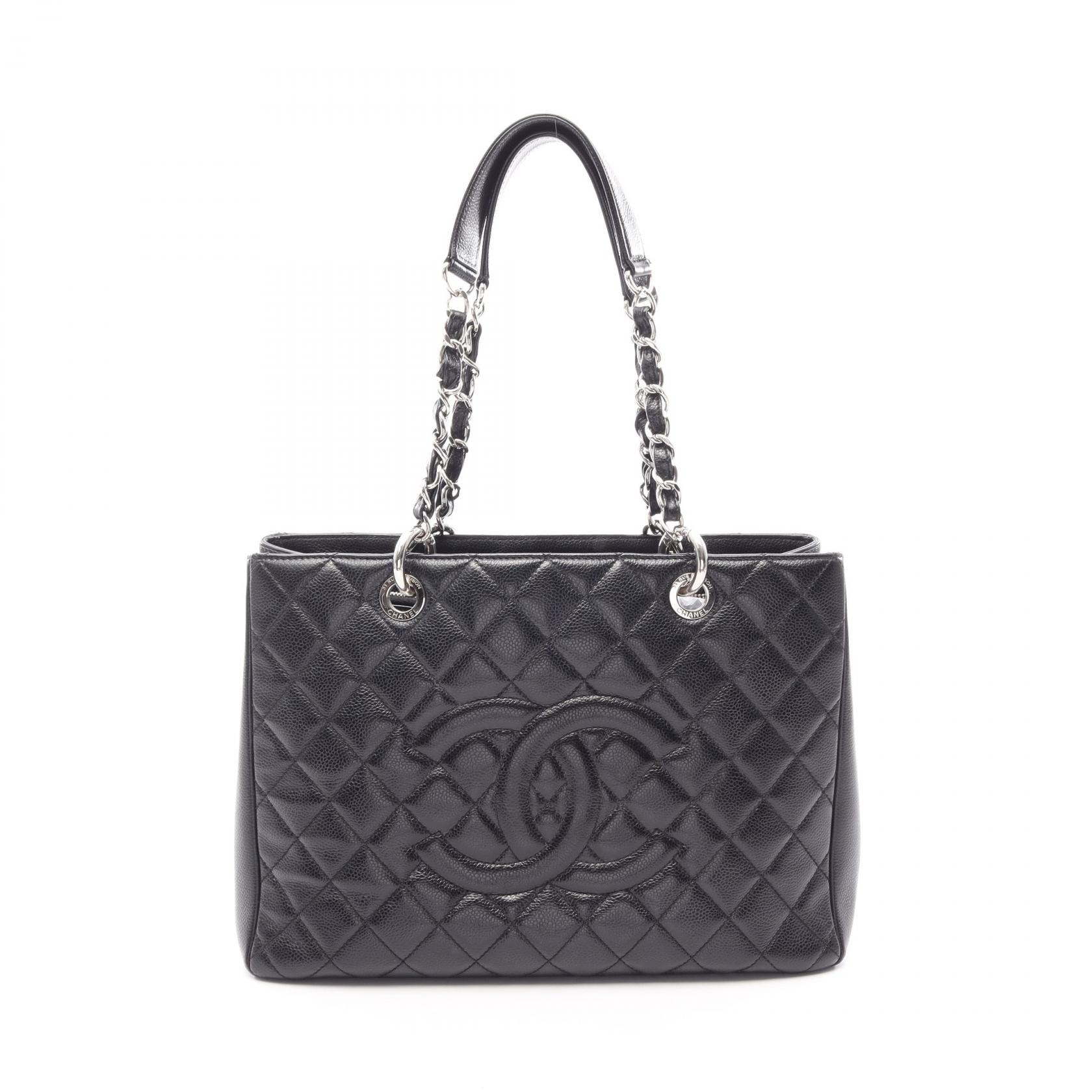 シャネル CHANEL マトラッセ グランドショッピング GST トートバッグ バッグ キャビアスキン(グレインドカーフ) レディース ブラック系 A50995 【中古】