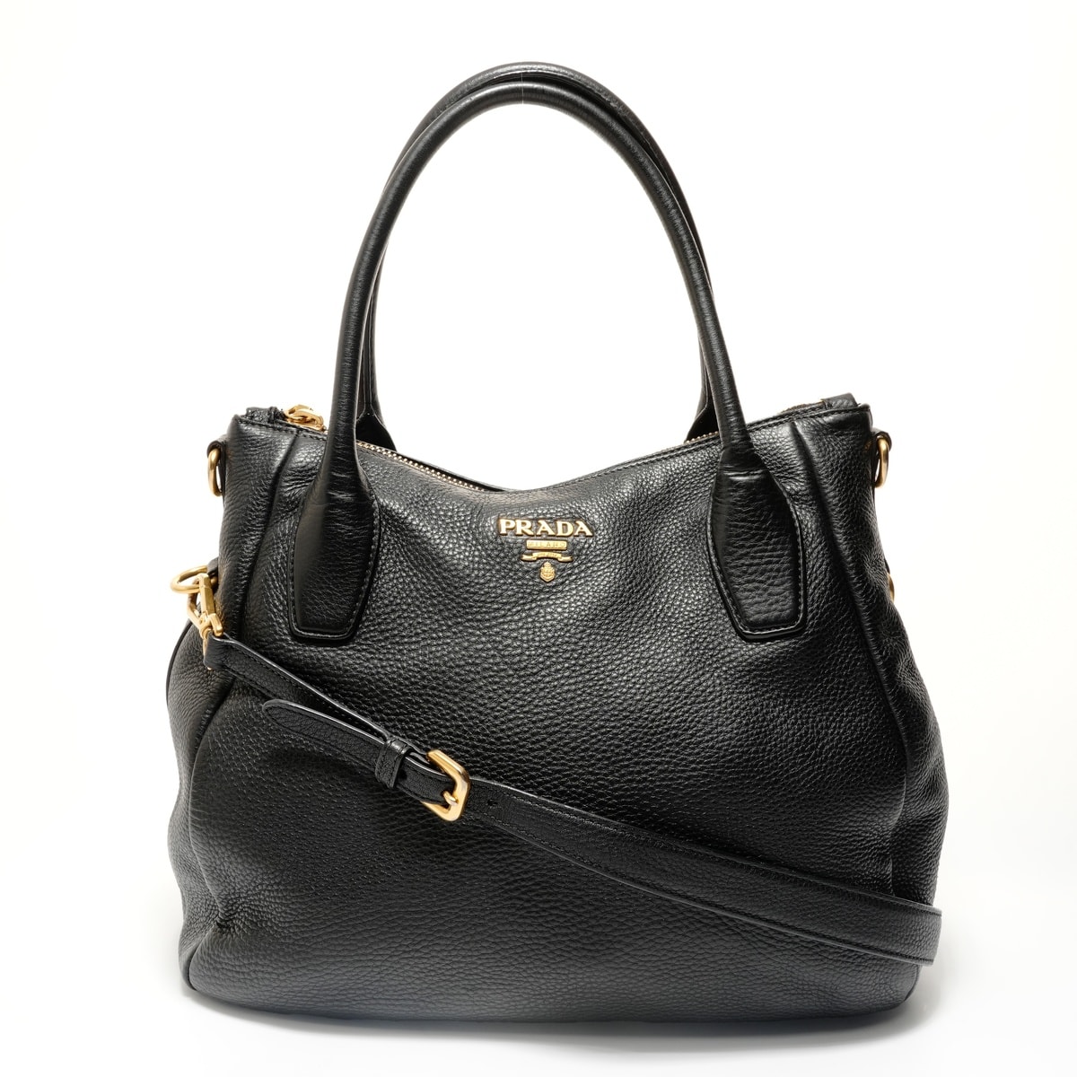 プラダ PRADA ヴィッテロ レザー ショルダーバッグ【中古】