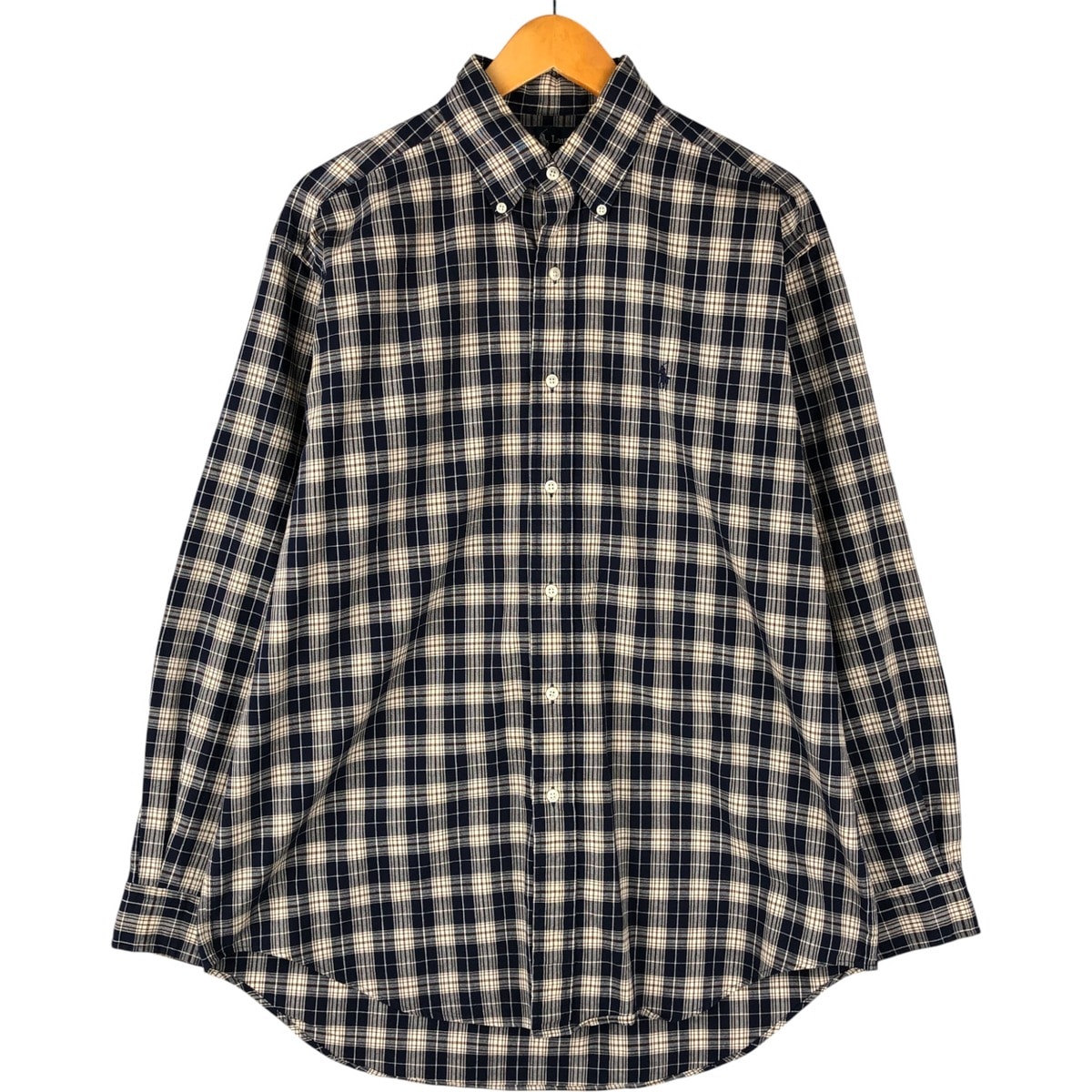 古着 ラルフローレン Ralph Lauren BLAIRE 長袖 ボタンダウンチェックシャツ メンズM相当/eaa601718