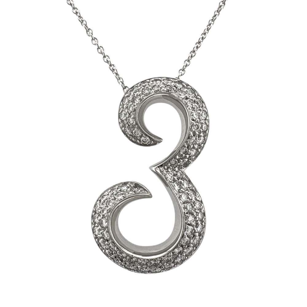 フランクミュラー タリスマン ネックレス 18金 K18ホワイトゴールド ダイヤモンド レディース FRANCK MULLER  中古