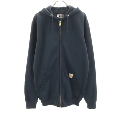 Carhartt カーハート 長袖 スウェット ジップパーカー S ネイビー 裏起毛