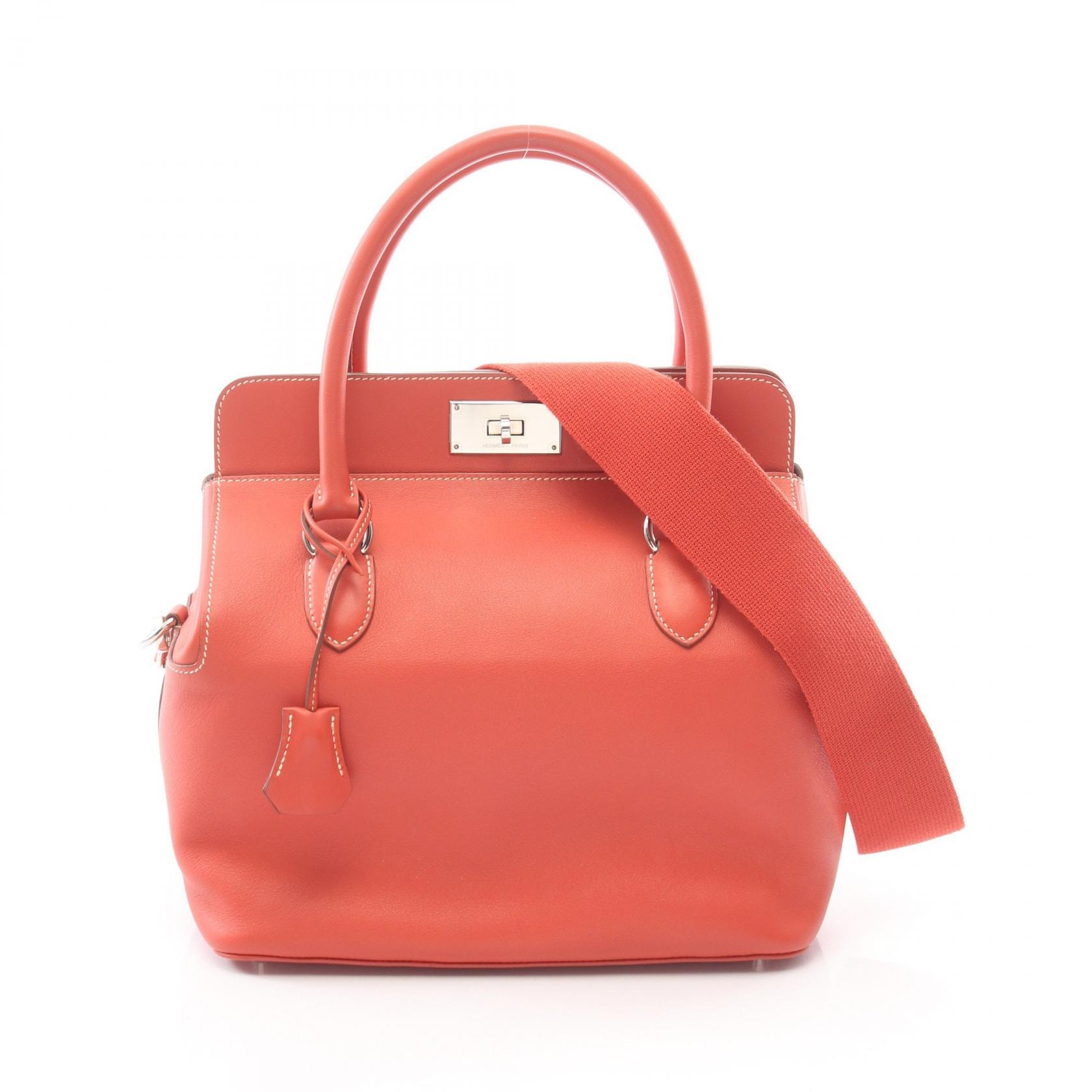 エルメス HERMES ツールボックス26 2WAY ハンドバッグ バッグ レザー ヴォースイフト □Q刻印(2013年製造) レディース ピンク系 【中古】