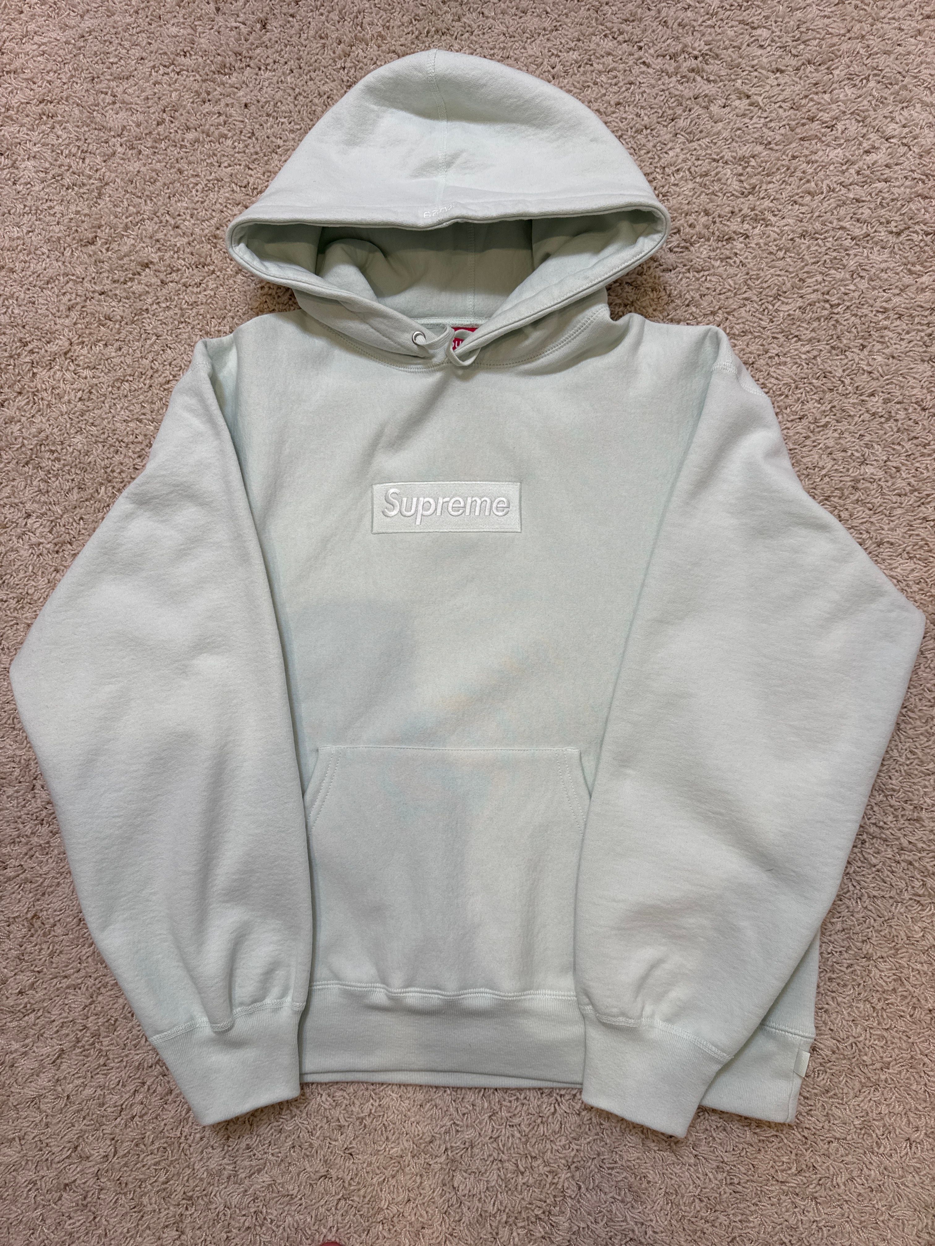 Supreme Box Logo Hooded Sweatshirt "Light Green" (23FW)