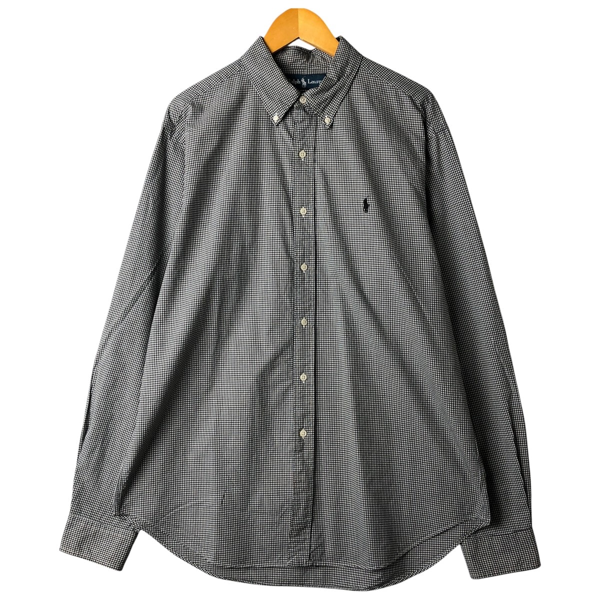 古着 ラルフローレン Ralph Lauren CLASSIC FIT ギンガムチェック 長袖 ボタンダウンチェックシャツ メンズL相当/eaa597065