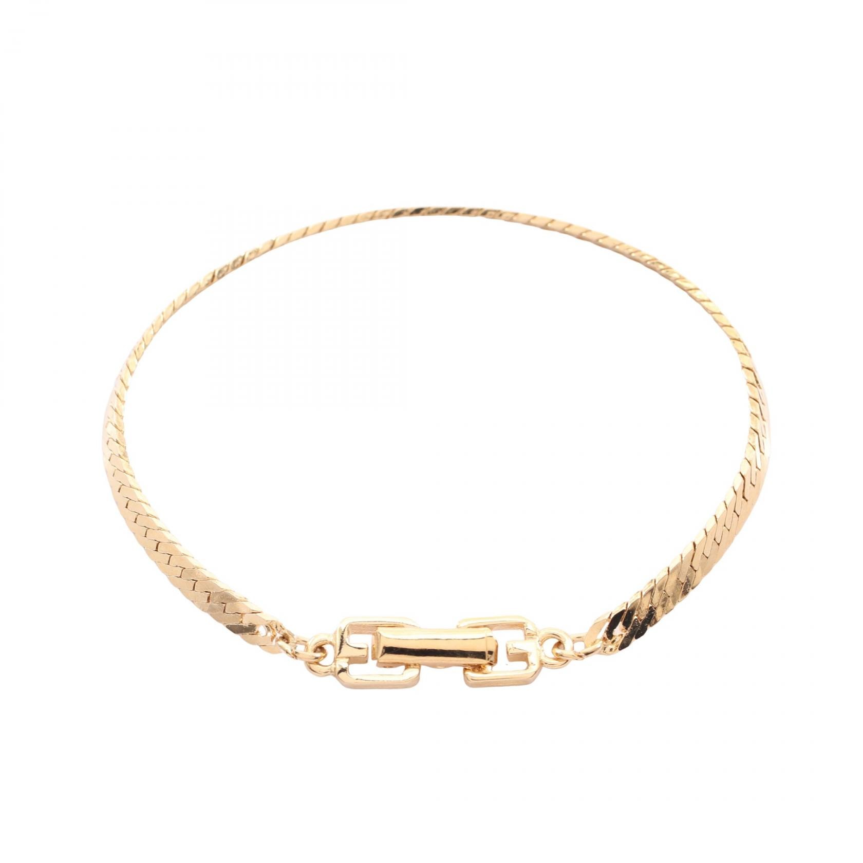 ジバンシィ GIVENCHY Gロゴ ブレスレット アクセサリー GP(ゴールドメッキ) レディース ゴールド系 【中古】