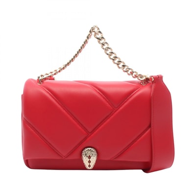 ブルガリ BVLGARI セルペンティ カボション 2WAY ハンドバッグ バッグ レザー レディース レッド系 291089 【中古】