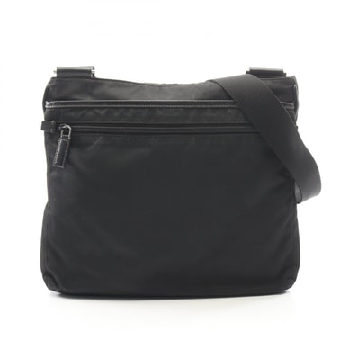 プラダ PRADA TESSUTO+SAFFIANO ショルダーバッグ バッグ ナイロン サフィアーノレザー レディース ブラック系 VA0251 【中古】