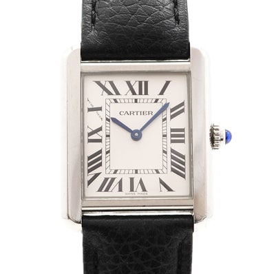 ★SALE【6wgd0292】カルティエ タンクソロ SM WSTA0030 シルバー文字盤【中古】腕時計 レディース