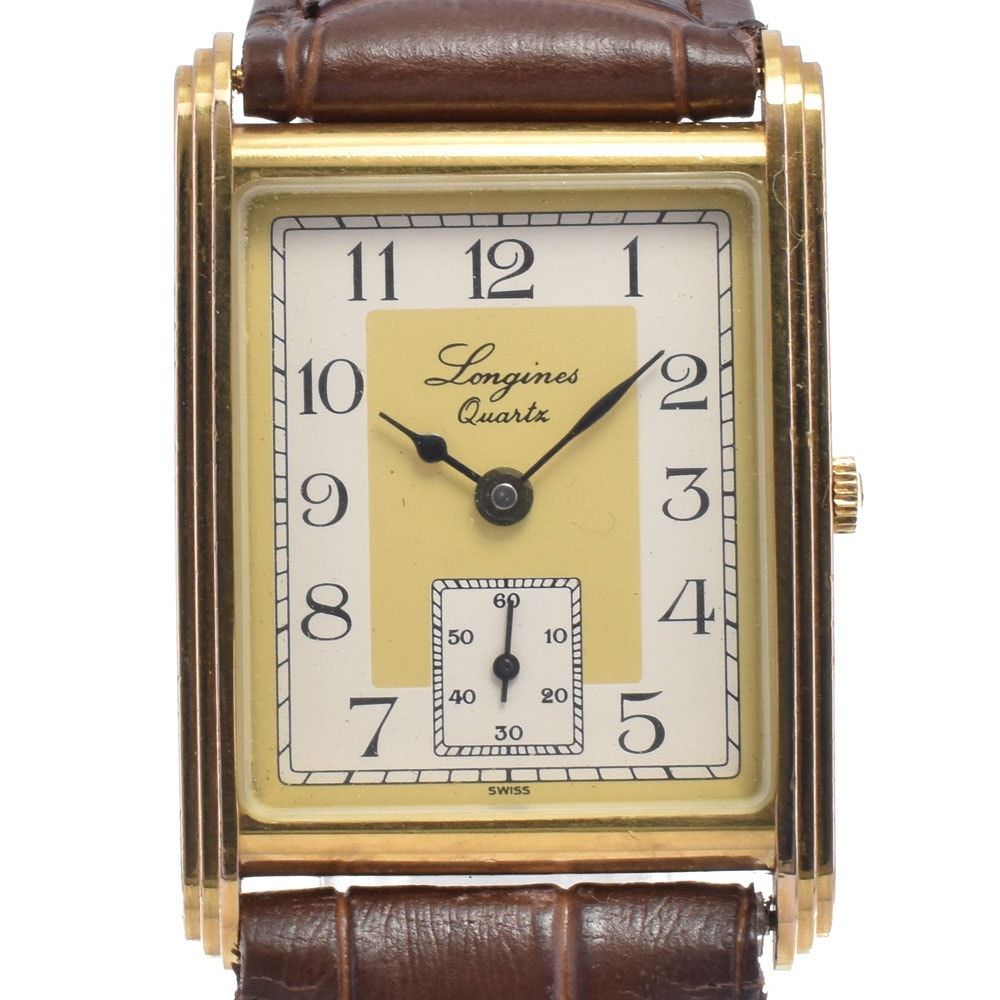 ロンジン LONGINES 150周年記念モデル GP/レザー シルバー/ゴールド クォーツ レディース 腕時計 L#147396