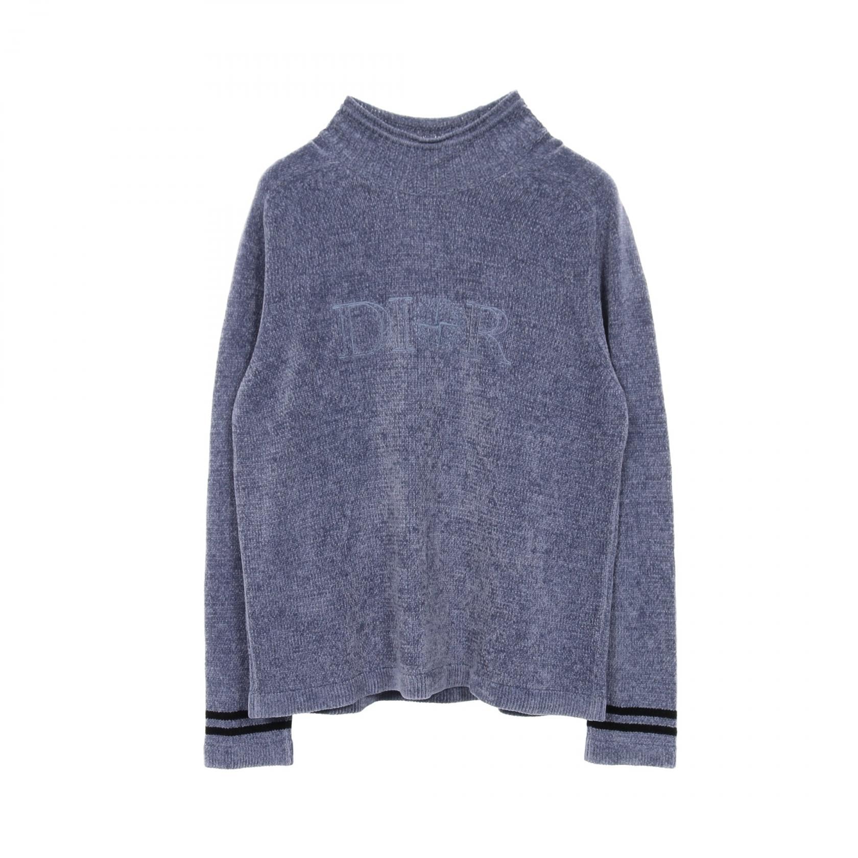 ディオール Dior ロゴ セーター ニット 衣料品 トップス レーヨンコットン メンズ ブルー系 【中古】