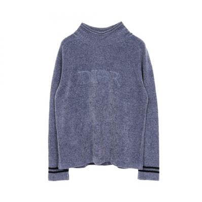 ディオール Dior ロゴ セーター ニット 衣料品 トップス レーヨンコットン メンズ ブルー系 【中古】