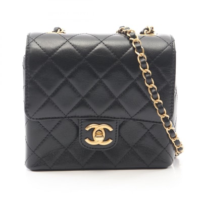 シャネル CHANEL マトラッセ ショルダーバッグ バッグ レザー レディース ブラック系 AS3648 【中古】