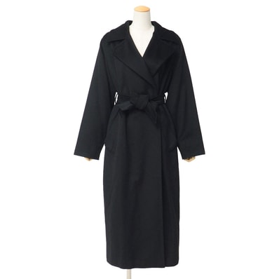 ■美品■MAX MARA マックスマーラ コート サイズ40 白タグ カシミヤ ガウンコート ロングコート ブランド古着【中古】20260423/RA9027