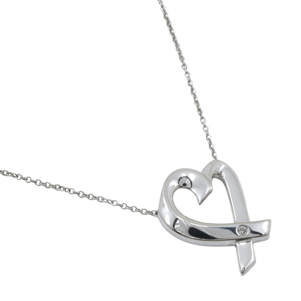 ティファニー ラビングハート 1Pダイヤ パロマ・ピカソ レディースネックレス