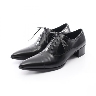 プラダ PRADA ヒール ローファー 靴 レザー レディース ブラック系 【中古】