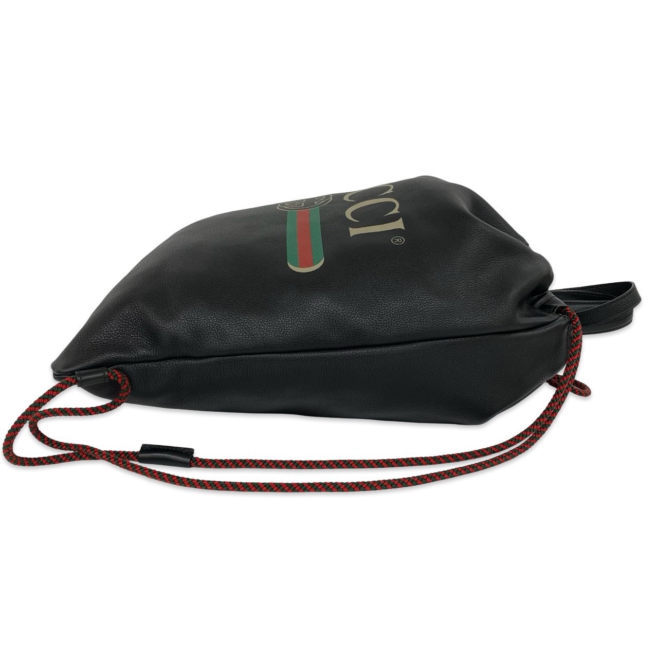 B (目立った傷や汚れなし)】GUCCI グッチ ロゴ レザー リュックサック