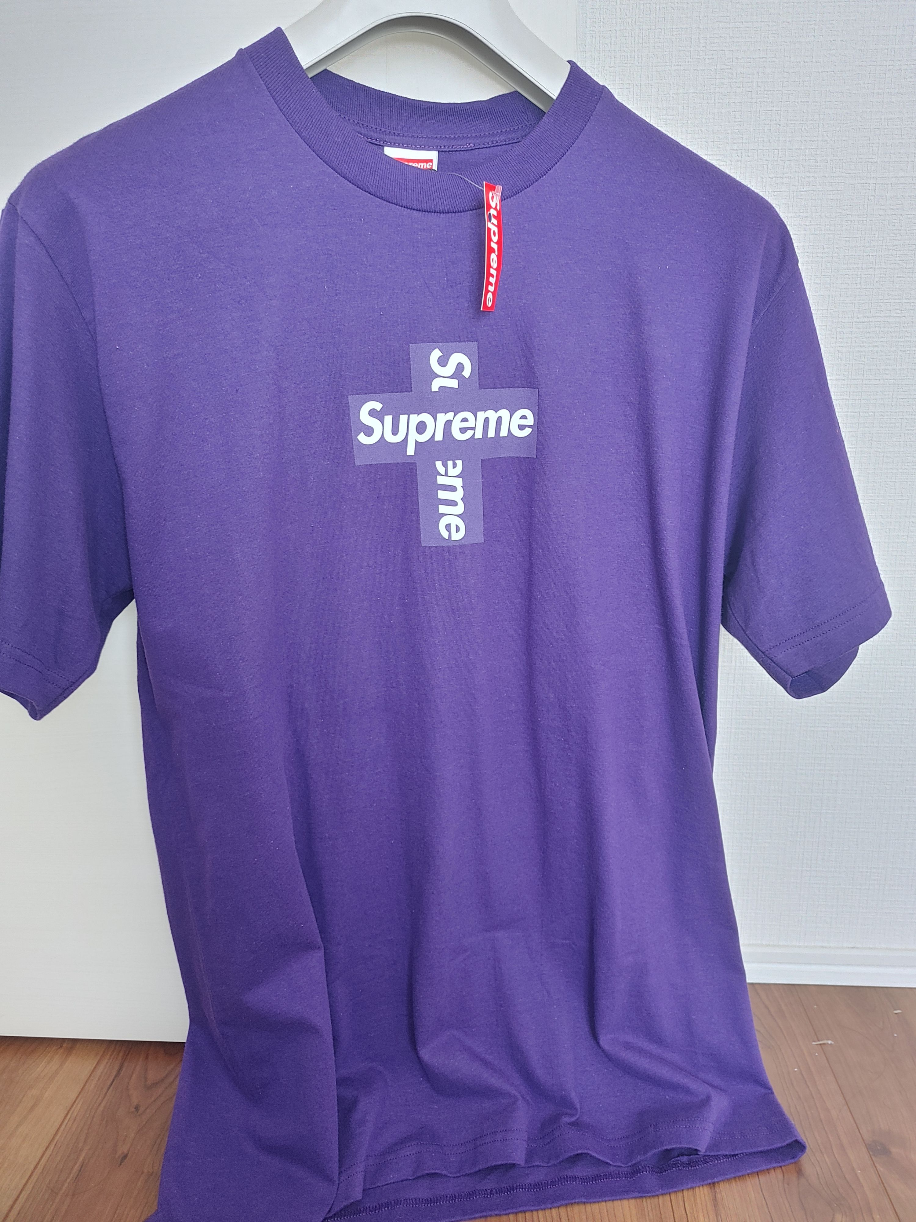 Supreme Cross Box Logo Tee "Purple"