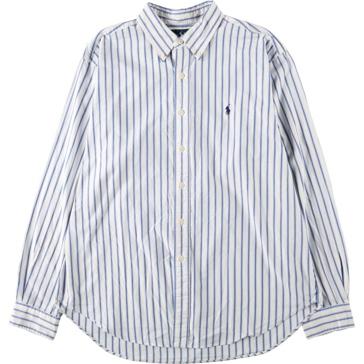 古着 ラルフローレン Ralph Lauren CLASSIC FIT クラシックフィット 長袖 ボタンダウンストライプシャツ メンズXL相当/eaa666328