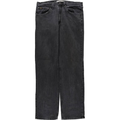古着 リー Lee REGULAR FIT ブラックデニム ストレートデニムパンツ メンズw36相当/eaa569737