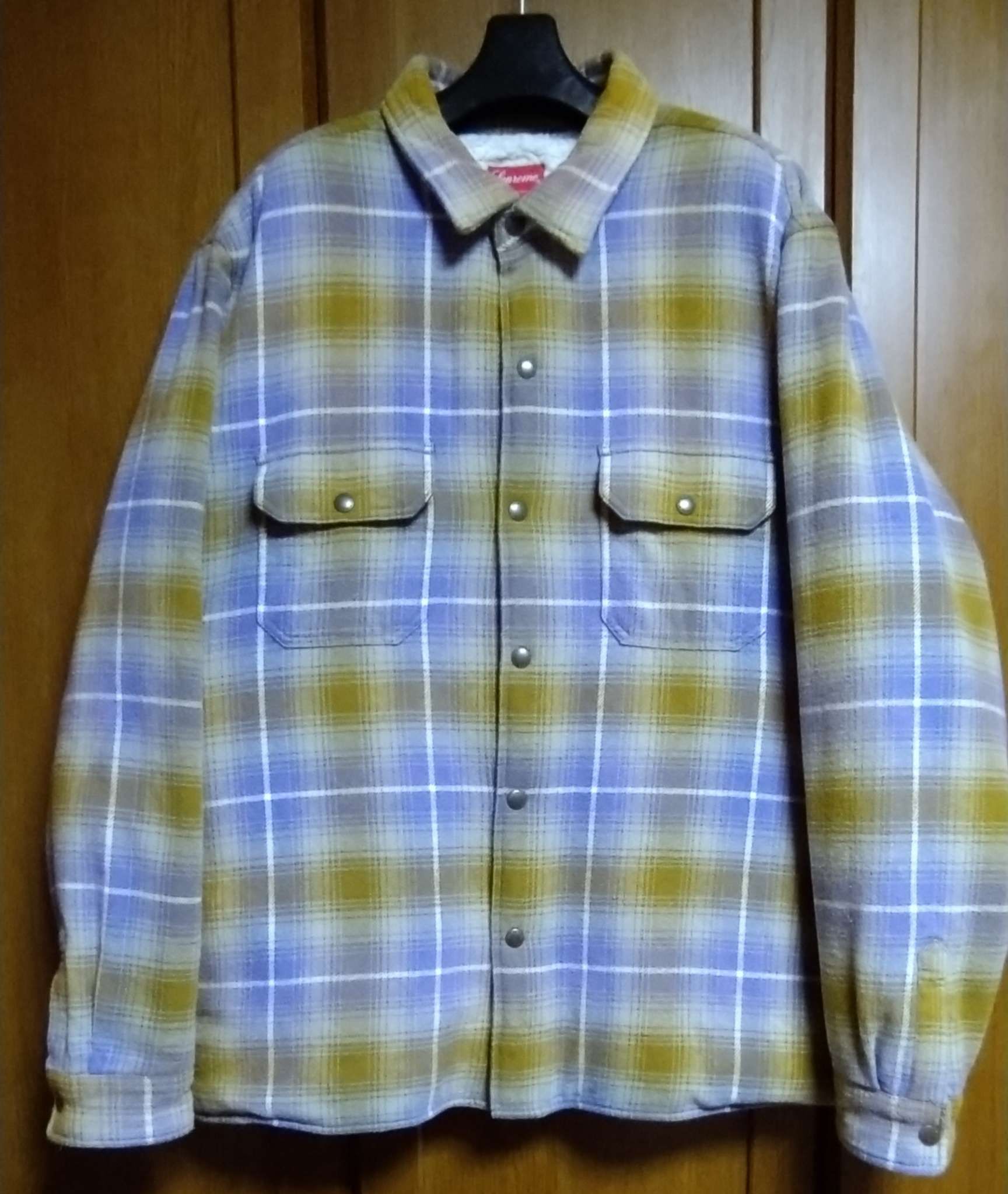 Supreme Shearling Lined Flannel Shirt "Olive"