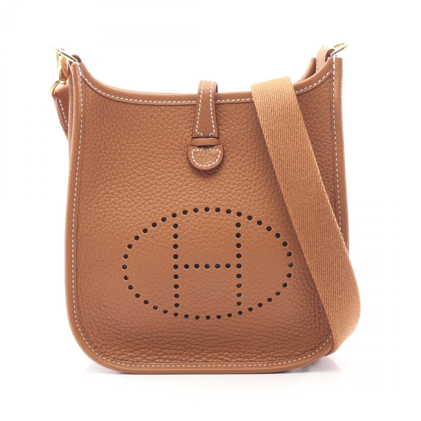 エルメス HERMES エヴリンTPM アマゾン ショルダーバッグ バッグ レザー トリヨンクレマンス トリヨンクレマンス ゴールド レディース ブラウン系 【中古】