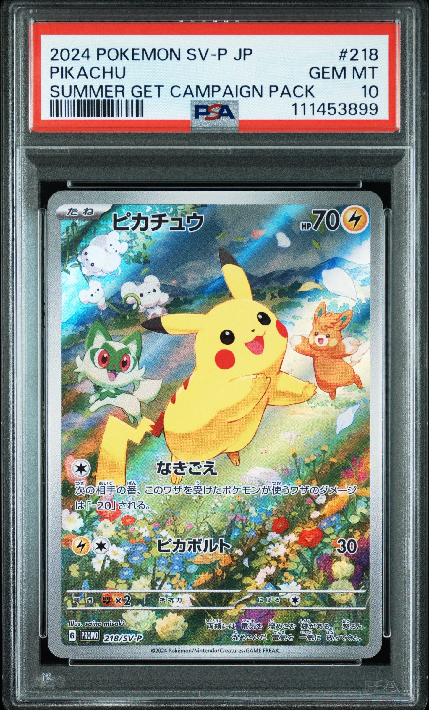 ピカチュウ P [SV-P 218](プロモカードパック「ポケカの夏がキタ!プロモカードGetキャンペーン!」)