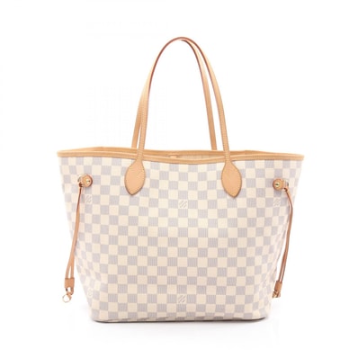 ルイ・ヴィトン LOUIS VUITTON ネヴァーフルMM ダミエアズール トートバッグ バッグ PVCコーティングキャンバス レザー ダミエ・アズール レディース ホワイト系 N51107 【中古】