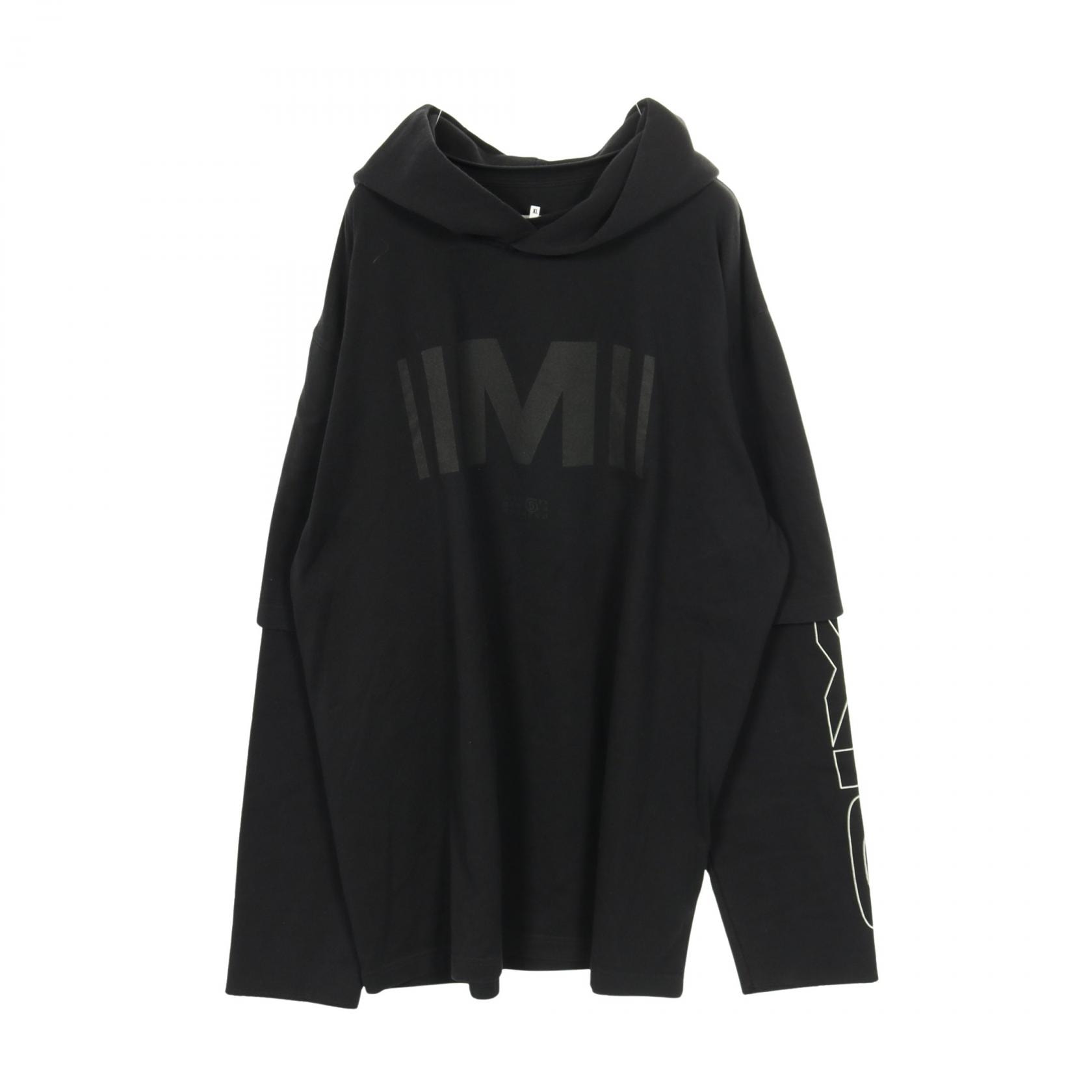 エムエムシックス MM6 パーカー 衣料品 トップス コットン メンズ ブラック系 【中古】