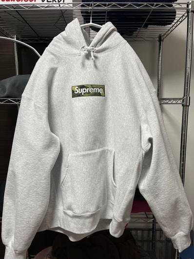 Supreme Box Logo Hooded Sweatshirt "Ash Grey" (23FW)